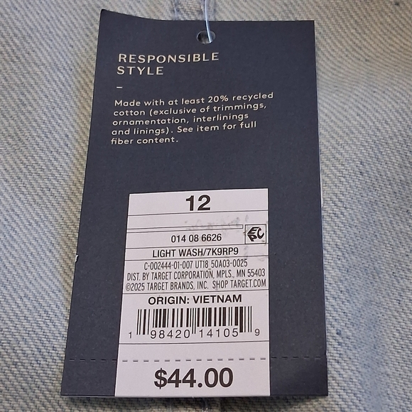 NWT Women's Denim Jumpsuit/Overalls Size 12 - Picture 9 of 9